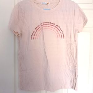 C&C California The Future is Female Short Sleeve Shirt Rainbow